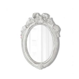 Pretty Shabby Wall Mirror – Oval Ribbon