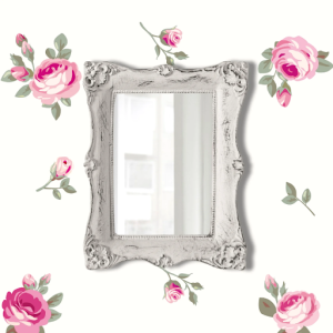 Pretty Shabby Wall Mirror – Rectangular Chic