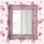 Pretty Shabby Wall Mirror Rectangular Vintage