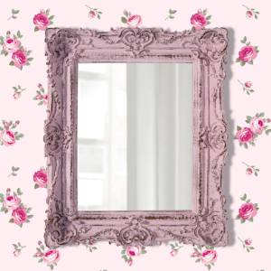 Pretty Shabby Wall Mirror Rectangular Vintage