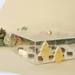 Gold Christmas Tree Accents – Square Acrylic Box