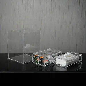 Transparent set(basket+tissue box+tea box)