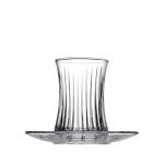Pasabahce Elysia Tea Glass & Saucer Set