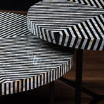 Zebra center tables