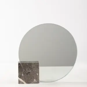 A circular mirror