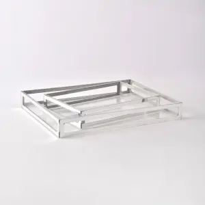 Silver framed serving tray