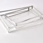 Silver framed serving tray
