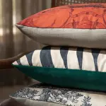 THE SILK ZEBRA LEAF CUSHIONS