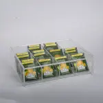 Transparent tea box 12 slots