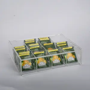 Transparent tea box 12 slots