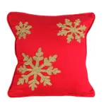 Golden Snowflakes Cushion