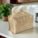 Jute tissue box cover