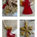 Burlap Banner with Epoxy Ornaments