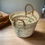 Tiny basket / catch-all with colored strings