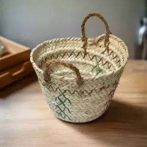 Tiny basket / catch-all with colored strings