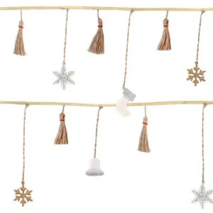 Burlap Banner with Epoxy Ornaments