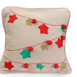 Star-Studded Cushion with a touch of Gold