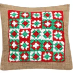 Crochet Flowers Cushion