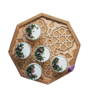 Plain Octagonal Wooden Serving Tray