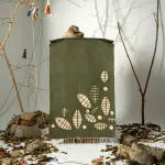 Leaves Cotton Kilim Rug