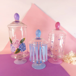 Hydrangea Candy Jars Set of 3