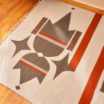 Lotus Flower Wool Kilim Carpet