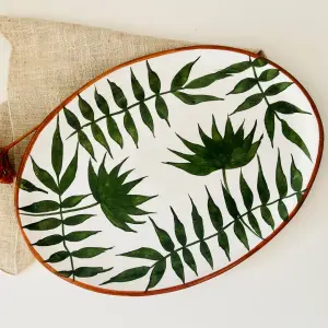 Palm Leaves Oval Platter