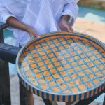 Modern arabesque in gold & blue