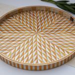 Gold and white fever tray