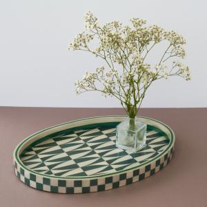 Shades of green tray