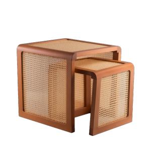 Cane Nesting Table Set