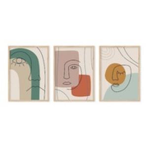 Minimalist Shapes Line Art Faces