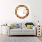 Round Drift Wood Mirror