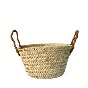 Basket with coir handles