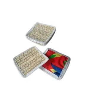 Palm leaflets coasters with Khiamya (6 pieces)