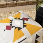 Shining Sun Kilim Pouf