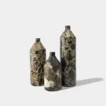 Short Neck Marble Vase Set Of 3