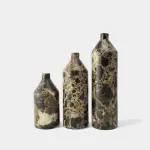 Short Neck Marble Vase Set Of 3