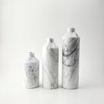 Short Neck Marble Vase Set Of 3