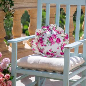 Fleur Cushion with Filling – Ruffled Trim