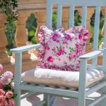 Fleur Cushion with Filling – Ruffled Trim