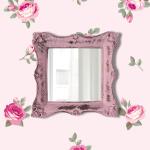 Pretty Shabby Wall Mirror Square Chic