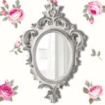 Pretty Shabby Wall Mirror – Oval Chic