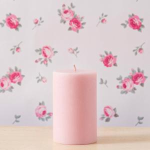 Rose pillar candles