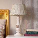 Wicker Shade Side Lamp