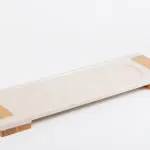 Service Tray Marble + Wood Hand - Gray