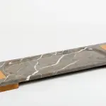 Service Tray Marble + Wood Hand - Gray