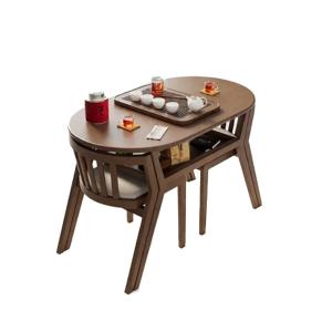 Foldable Extendable Dining Table – Solid Wood Top, Space-Saving Design