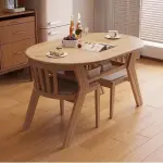 Foldable Extendable Dining Table – Solid Wood Top, Space-Saving Design