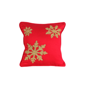 Golden Snowflakes Cushion